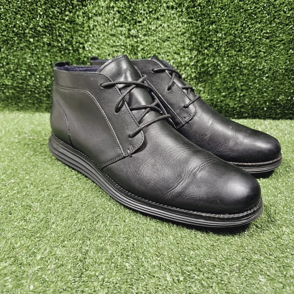 Cole Haan Original Grand Black Leather Ankle Chukka Boots Mens Size 11